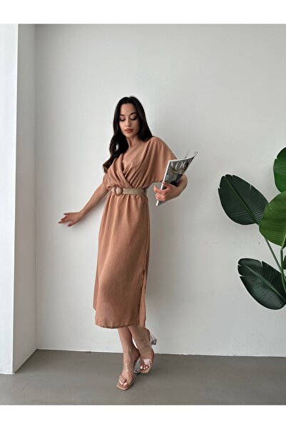 AÈC PRIVÈ Γυναικείο μακρύ φόρεμα Ayrobin με ζώνη