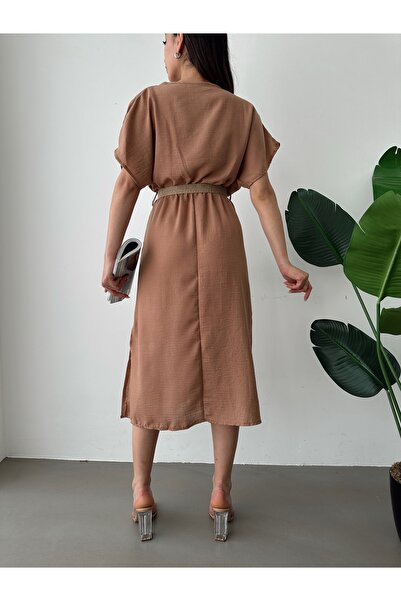 AÈC PRIVÈ Γυναικείο μακρύ φόρεμα Ayrobin με ζώνη