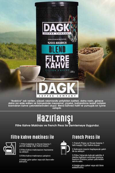 Dagk Filtre Kahve Blend 200g Tnk (ÖĞÜTÜLMÜŞ)