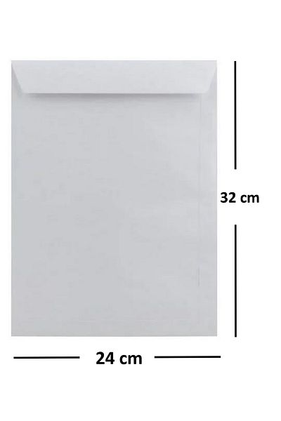Diplomat 100 Pieces Silicone 110 Gr 24x32 cm Bag Envelope White