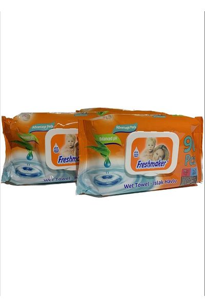 Freshmaker Wet Towel Wipes 90 Sheets Advantage X 3pcs