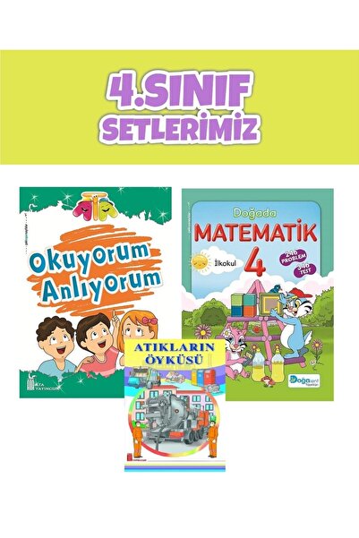 Ata Yayıncılık Ata 4.sınıf Okuyorum Anlıyorum + Doğada Matematik