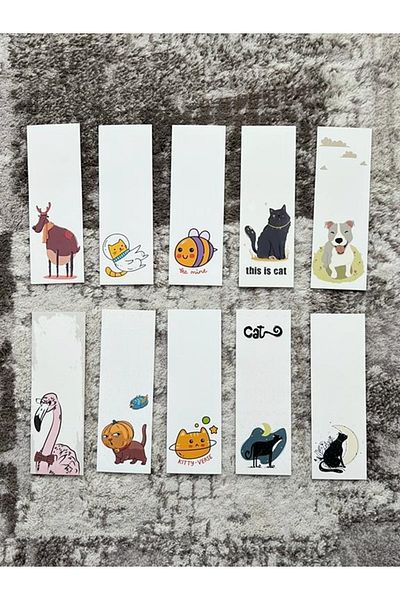Paytak Moda Colorful Animal Design Mixed 10 Pieces Bookmark Set Pytkayrac83