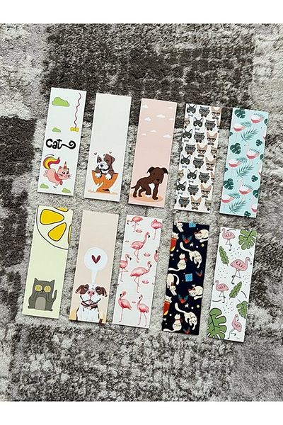 Paytak Moda Colorful Animal Design Mixed 10 Pieces Bookmarks Set Pytkayrac80