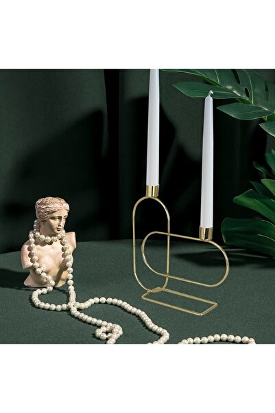 farklı evim Dekoratif Mumluk Şamdan Hediyelik Dekorasyon Metal Paslanmaz Dolu...