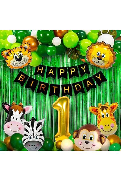 DÜVENCİ TİCARET Çıtıpitıstore Safari Foil Head Balloon Set
