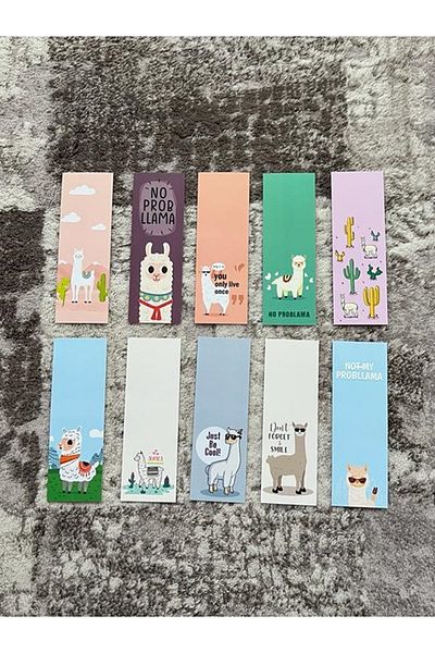 Paytak Moda Lama No Problama Animal Design Mixed 10 Pieces Bookmarks Set Pytkayrac102