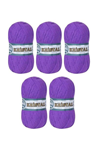 Ören Bayan Κρυστάλλινο νήμα πλεξίματος χειροποίητο 5 τεμάχια | Μωβ 059