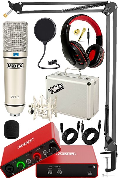 Midex Central-rd Pack-3 Stüdyo Kayıt Ekipmanları Glx-700rd Ses Kartı Cx1 stüd...