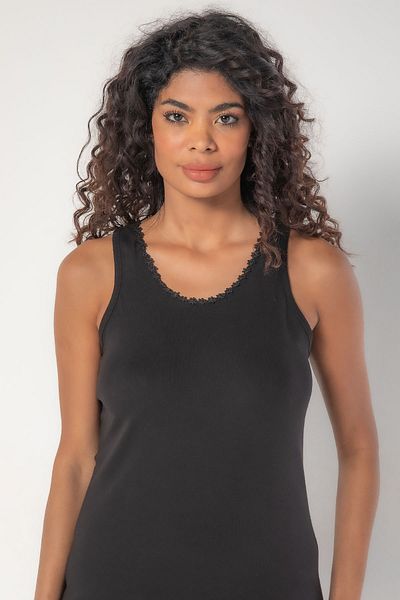 Onurel 4-Piece Ribbed Cotton Wide Strap Daisy Detailed Undershirt
