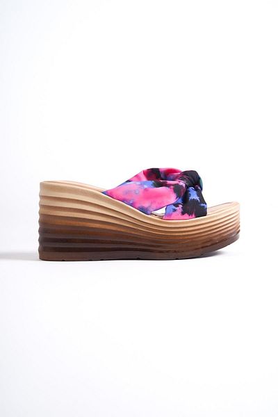 Modabuymus Papuci de damă cu toc pană cu platformă Batik liliac
