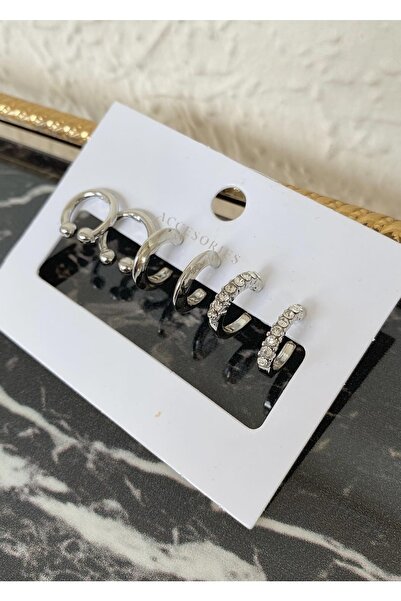 takıtarzım مجموعة أقراط كومبو 3 أزواج غير مشوهة