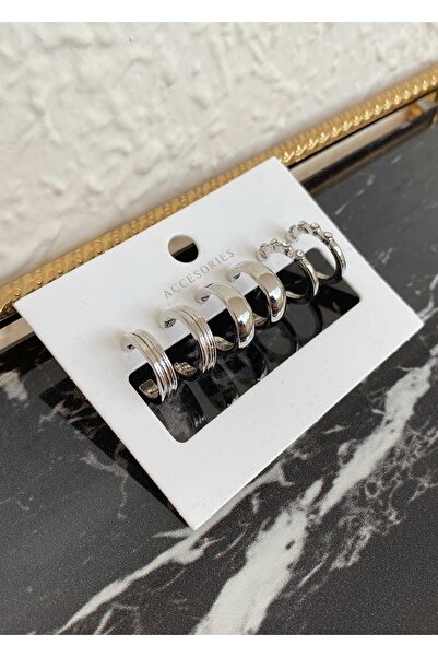 takıtarzım مجموعة من الأقراط مكونة من 3 أزواج مقاومة للتشويه