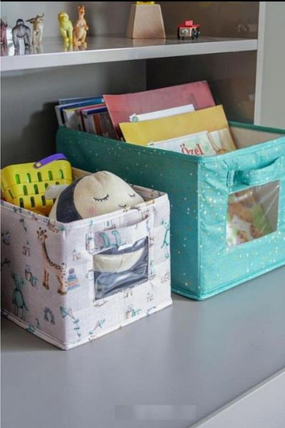 Flosoft Cutie organizatoare pentru ferestre Onikiden Baby din 2 piese, set de 2 cutii organizatoare multifuncționale pentru îngrijirea bebelușilor