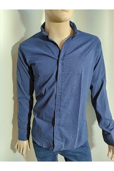 PACHOZ Спортна риза Slimfit с яка за копчета