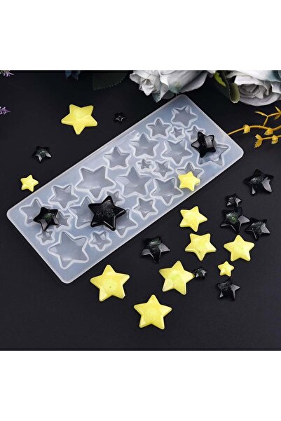 Getshopmini Epoksi Silikon Çoklu Yıldız Takı Kalıbı