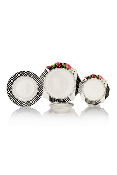 Schafer Talya Yemek Takımı 24 Parça-siyah