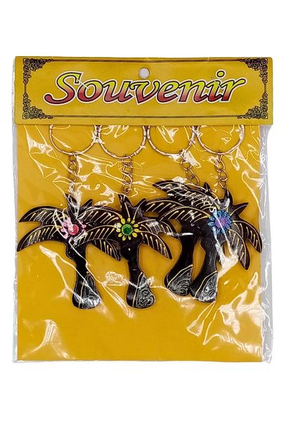 Dünyadan Hediyeler Coconut Palm Keychain Quadruple Gift Pack