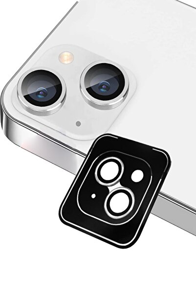 KZY İletişim Apple Iphone 13 Safir Temperli Cam Kamera Lens Koruyucu - Gümüş