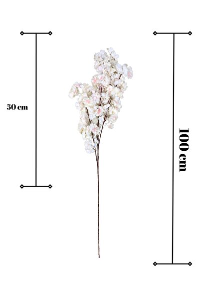 Cihan Çiçekçilik Yapay Lüx Krem Pembe Bahar Dalı 100 Cm