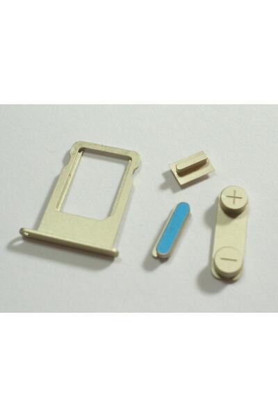nostaljikcep Nostalgic iPhone 5 5s 5g Side Keys, SIM Card Slot, Gold Color