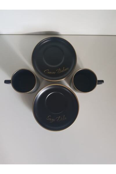 Keramika Babalar Gününe Özel Fincan Seti 4 Parça