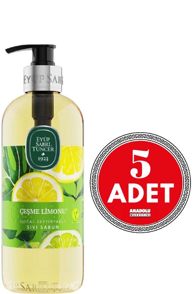 Eyüp Sabri Tuncer Çeşme Lemon Natural Olive Oil Liquid Soap 500 Ml 5 Pieces