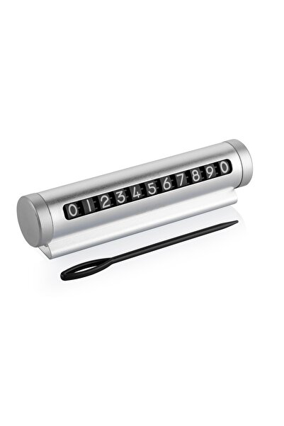 LivX Alüminyum Kasa Çevirmeli Araç Içi Park Telefon Numaratörü Park Numarası ...