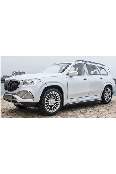 MERCEDES Benz Maybach Gls 600 Suv Işıklı Sesli Kapılar Kaput Bagaj Açılır 1-24 Beyaz