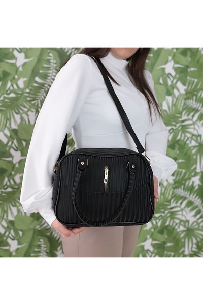 Elentra Black Single Eye Shoulder Bag, Evening Dress, Casual, Handbag, Shoulder Bag, Trend Bag, Gift Suggestion Bag