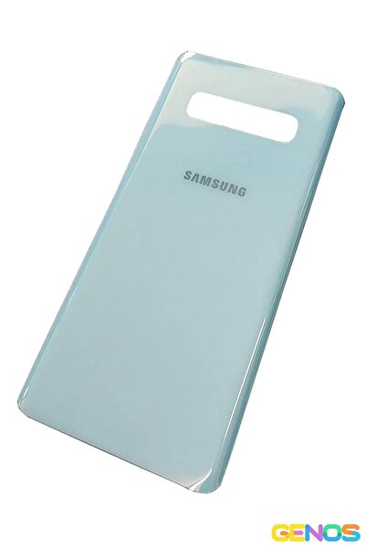 Genos Samsung Galaxy S10 Plus Arka Cam Kapak Batarya Pil Kapağı Beyaz
