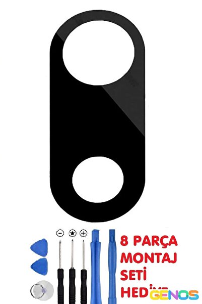 Genos Iphone 7 Plus Uyumlu Arka Kamera Camı Lensi Ve Yapıştırıcı Bant + Tamir Seti