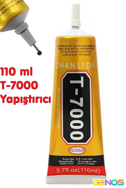 Genos T7000 Cep Telefon Lcd Ekran Kapak Plastik Yapıştırıcı 110ml Siyah