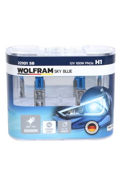 WOLFRAM H1 Ampul Sky Blue Beyaz Işık 12V 100W - 22101SB