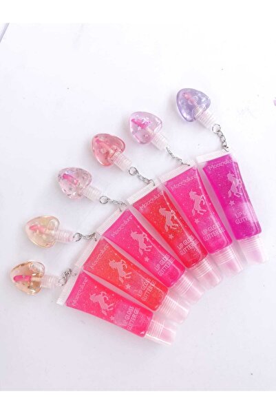 Roesıa Rose Cosmetics Rose Unıcorn Glitter Jel 6'lı Kalpli Lipgloss