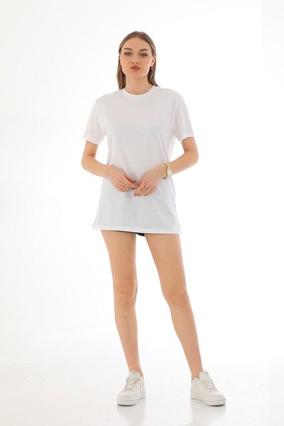 Everest Tricou casual din bumbac cu mâneci scurte cu gât rotund