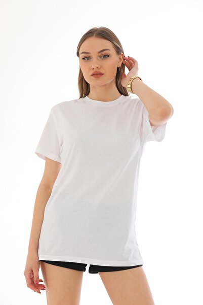 Everest Κοντομάνικο βαμβακερό μπλουζάκι με στρογγυλή λαιμόκοψη