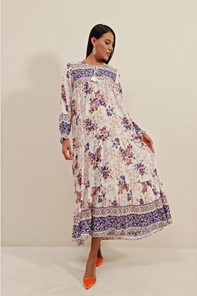 Bigdart Rochie mov lungă cu model model 1947