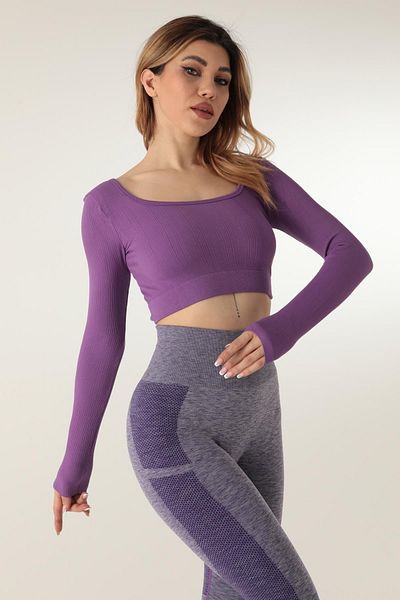 Doremi Square Neck Corded Crop - Long Sleeve