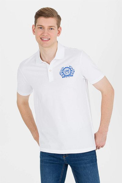 U.S. Polo Assn. Ανδρικό μπλουζάκι με λευκό πόλο λαιμόκοψη