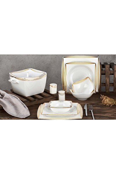 Aryıldız Bone Square Porselen 60 Parça Yemek Takımı 31021
