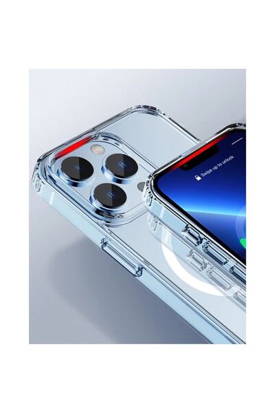 PSGT Apple Iphone (13 Promax )kılıf Magsafe Wireless Şarj Destekli Şeffaf Kap...