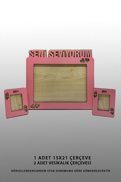 bymat I Love You Written Frame Set - MDF Frame