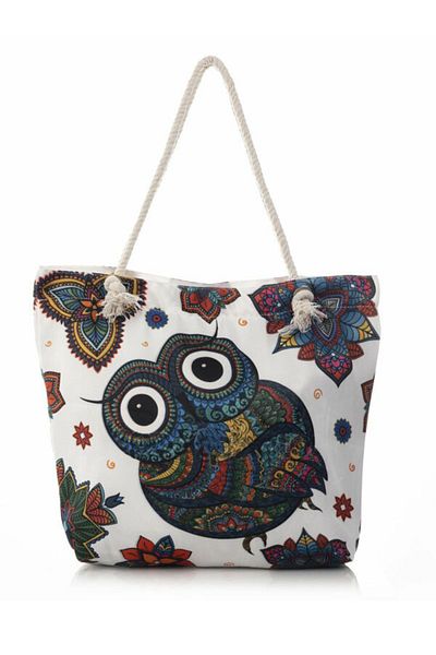 LİNOTTİ Τσάντα παραλίας Owl Digital Printed