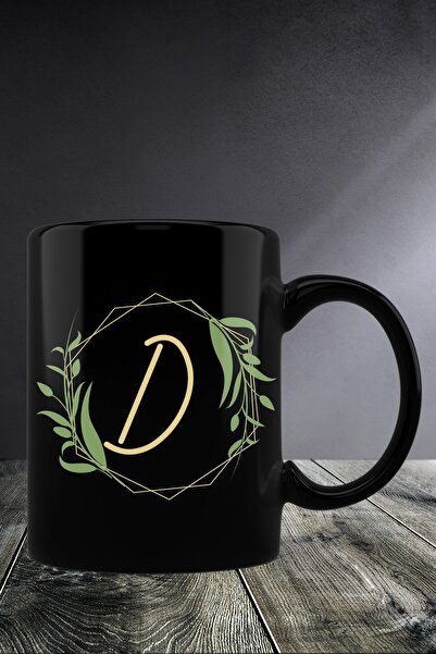 bymat كوب زجاجي بحرف D