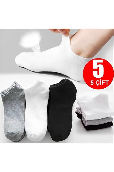 çorapmanya 5 Çift Koton Ekonomik Kadın Patik Çorap
