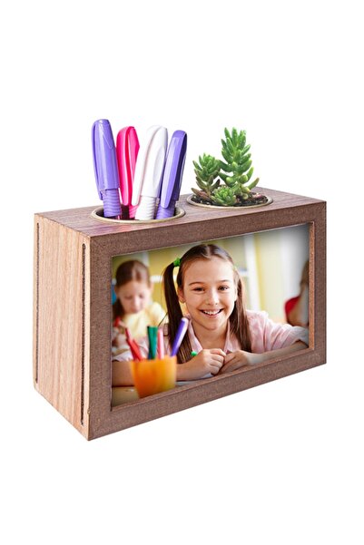 bymat Дерев'яна підставка для олівців - двостороння 10x15 фотографія