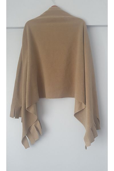 GÜN&AY TEKSTİL Camel Winter Fleece Shawl-Shoulder Shawl