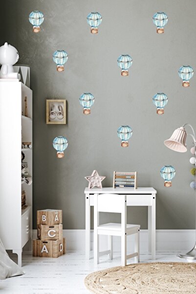 Sim Tasarım مجموعة ملصقات حائط على شكل بالونات هوائية زرقاء صغيرة