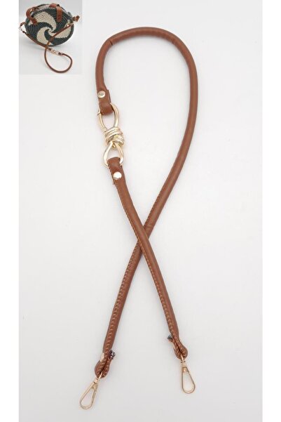 angel çanta aksesuar Taba 10 Mm Suni Deri Ipli Düğüm Model 85 Cm Çanta Sapı L...